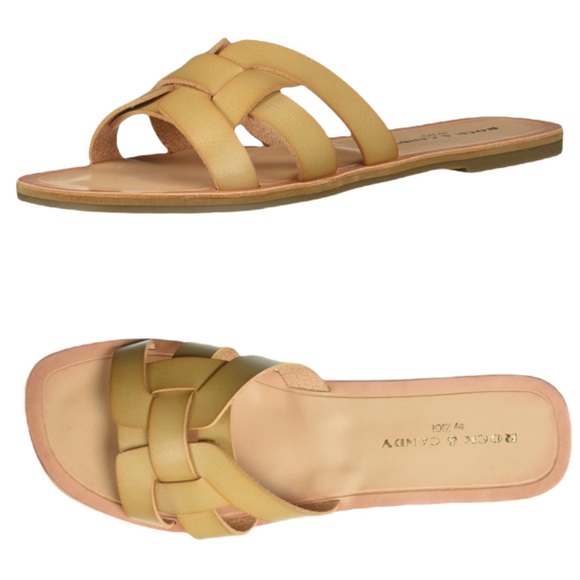 Rock & Candy Zigi Soho Dhira Tan Cream Sandals sz 10 - Picture 1 of 5